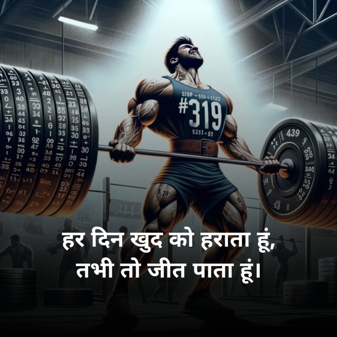 Gym shayari for instagram